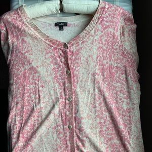 Talbots XL Pink Neutral Cardigan